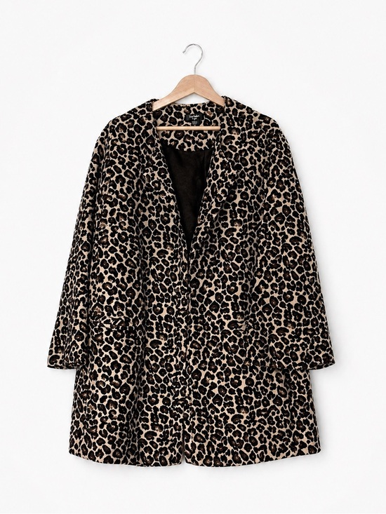 Lord & Taylor Jackets & Blazers - Lord & Taylor Leopard Print Open Jacket – 1X – Statement Blazer Coat